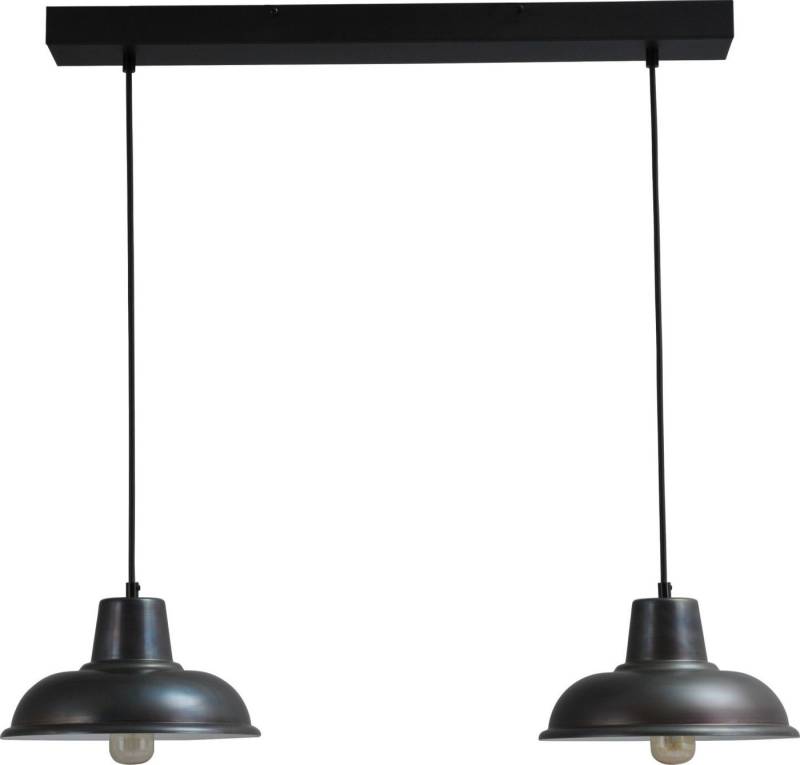 Licht-Erlebnisse Pendelleuchte DI PANNA, ohne Leuchtmittel, Hängelampe E27 Grau Metall Industrie Design Hängeleuchte Küche von Licht-Erlebnisse
