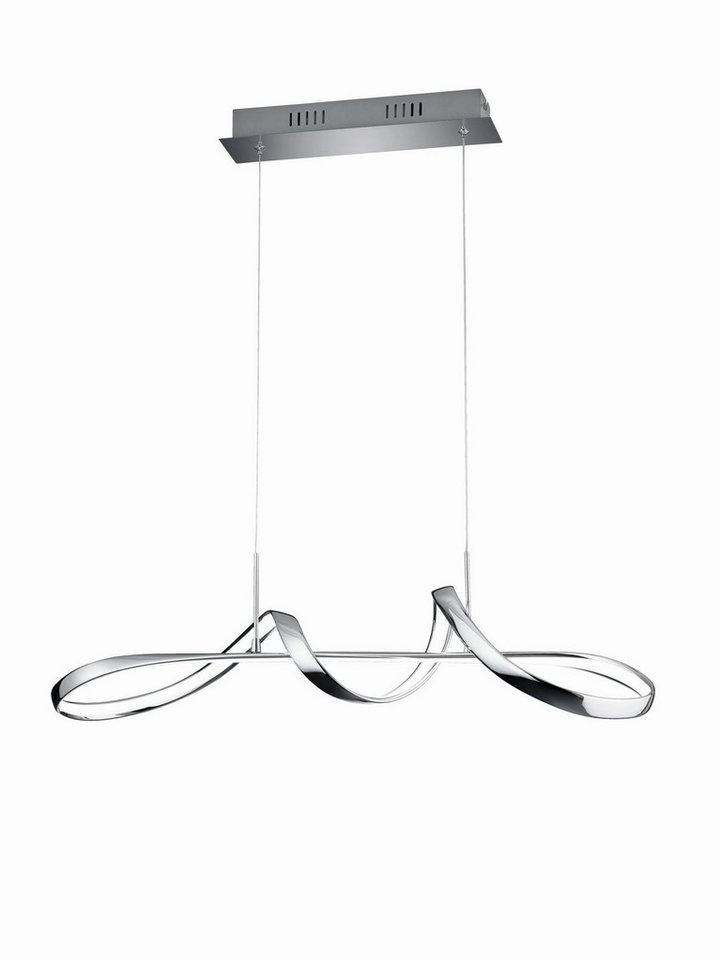 Licht-Erlebnisse Pendelleuchte DORNDING, LED fest integriert, Neutralweiß, LED Metall neutralweiß 4000 K 4500 lm H: max. 150 cm Chrom länglich von Licht-Erlebnisse