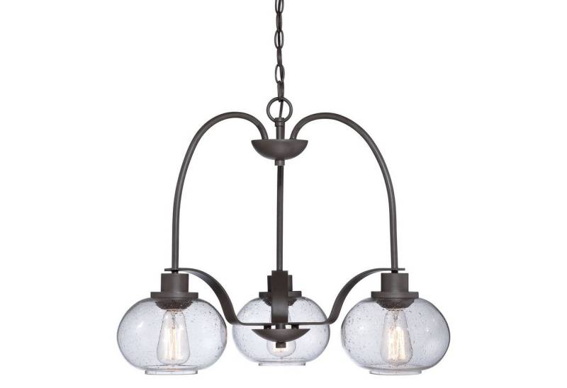 Licht-Erlebnisse Pendelleuchte FELI, ohne Leuchtmittel, Hängelampe Küche Esszimmer Bronze E27 Glas Metall Industrial von Licht-Erlebnisse