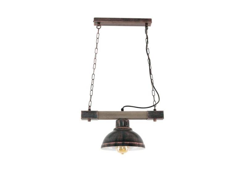 Licht-Erlebnisse Pendelleuchte HAKON, ohne Leuchtmittel, Hängelampe Metall Holz E27 Rustikal Vintage Hängeleuchte von Licht-Erlebnisse