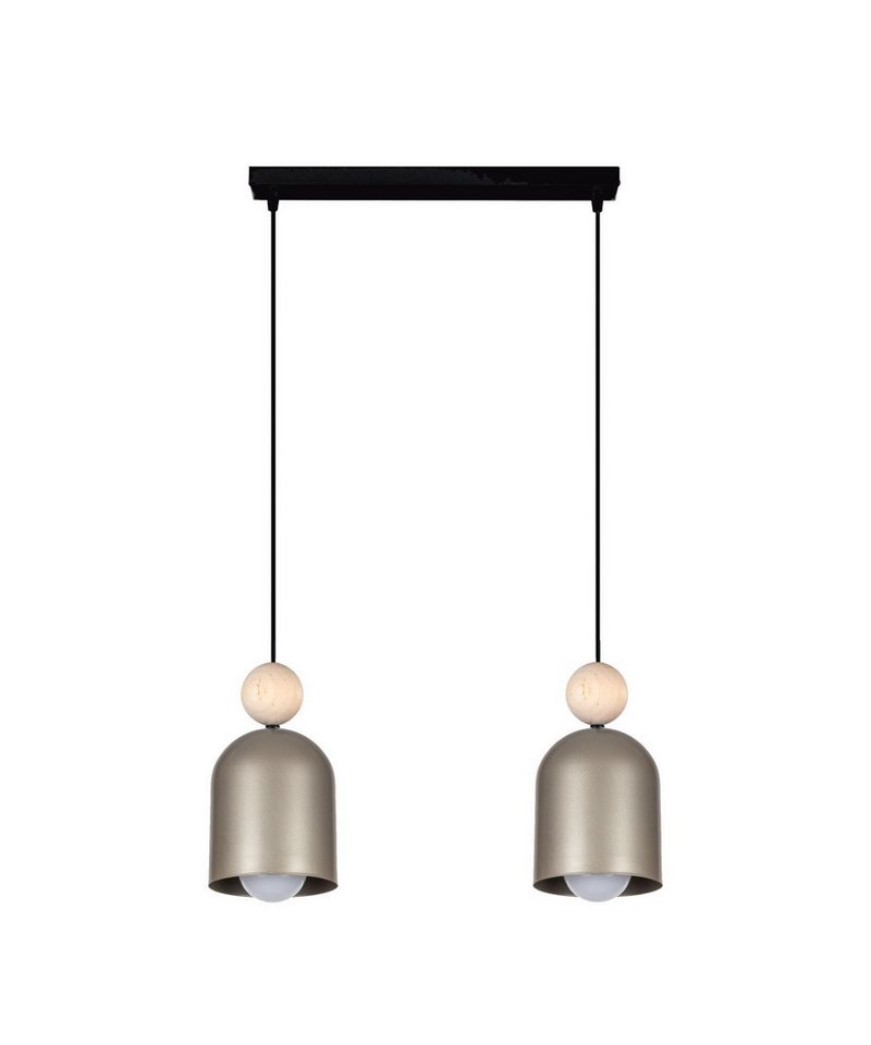 Licht-Erlebnisse Pendelleuchte HITLOTO, ohne Leuchtmittel, Metall E27 H: max. 95 cm Schwarz Champagner Natur 2-flammig länglich Licht-Erlebnisse Pendelleuchte HITLOTO, ohne Leuchtmittel, Metall E27 H: max. 95 cm Schwarz Champagner Natur 2-flammig länglich von Licht-Erlebnisse