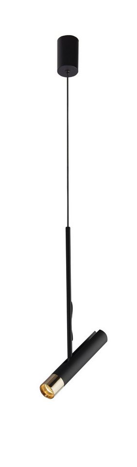 Licht-Erlebnisse Pendelleuchte JORDAN, LED, Warmweiß, LED in Schwarz Gold 3000 K 271 lm Metall Modern JORDAN Wohnzimmer von Licht-Erlebnisse