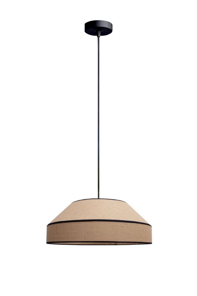 Licht-Erlebnisse Pendelleuchte KNITZU, ohne Leuchtmittel, Stoff Metall E27 Ø 45 cm H: max. 88 cm Schwarz Natur rund Modern Licht-Erlebnisse Pendelleuchte KNITZU, ohne Leuchtmittel, Stoff Metall E27 Ø 45 cm H: max. 88 cm Schwarz Natur rund Modern von Licht-Erlebnisse