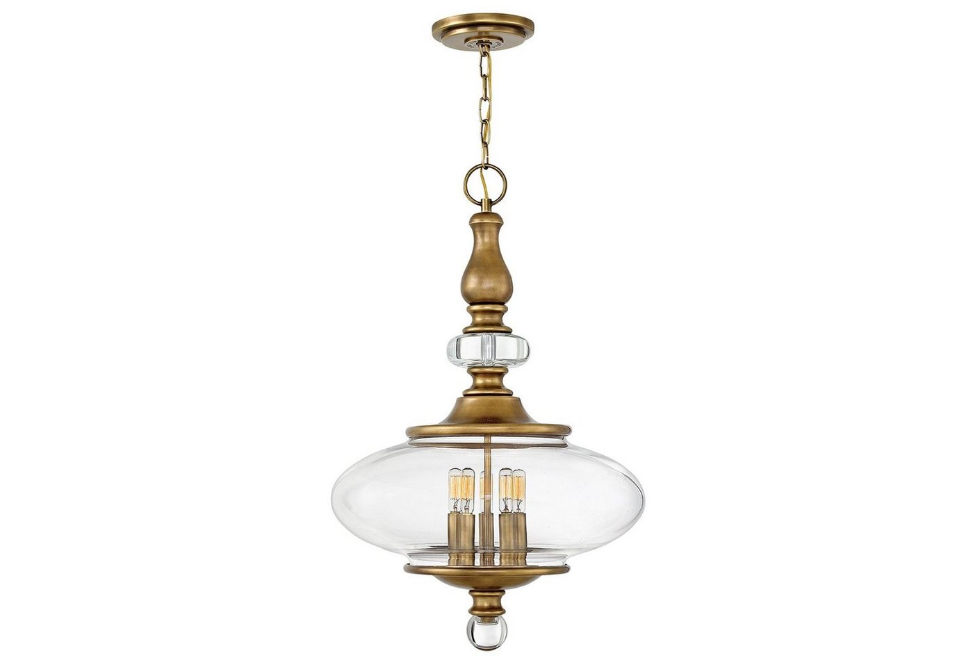 Licht-Erlebnisse Pendelleuchte LYN, ohne Leuchtmittel, Hängeleuchte Messing E14 Glas Metall Vintage Hängelampe Licht-Erlebnisse Pendelleuchte LYN, ohne Leuchtmittel, Hängeleuchte Messing E14 Glas Metall Vintage Hängelampe von Licht-Erlebnisse