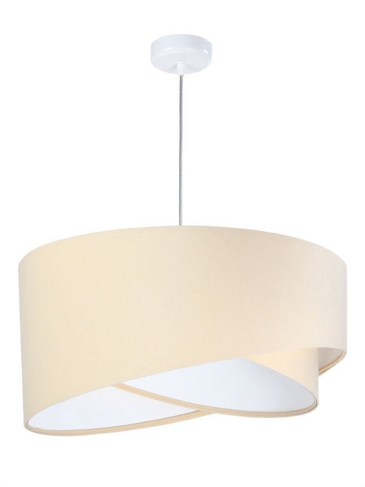 Licht-Erlebnisse Pendelleuchte MADAN, ohne Leuchtmittel, Runde Hängeleuchte Creme Weiß Stoff modern Esstisch Hängeleuchte Lampe Licht-Erlebnisse Pendelleuchte MADAN, ohne Leuchtmittel, Runde Hängeleuchte Creme Weiß Stoff modern Esstisch Hängeleuchte Lampe von Licht-Erlebnisse