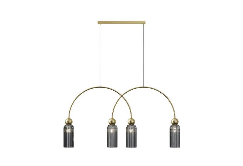 Licht-Erlebnisse Pendelleuchte ORNO, ohne Leuchtmittel, Rauchglas Metall E14 H: max. 60 cm in Gold Grau 4-flammig länglich Licht-Erlebnisse Pendelleuchte ORNO, ohne Leuchtmittel, Rauchglas Metall E14 H: max. 60 cm in Gold Grau 4-flammig länglich von Licht-Erlebnisse