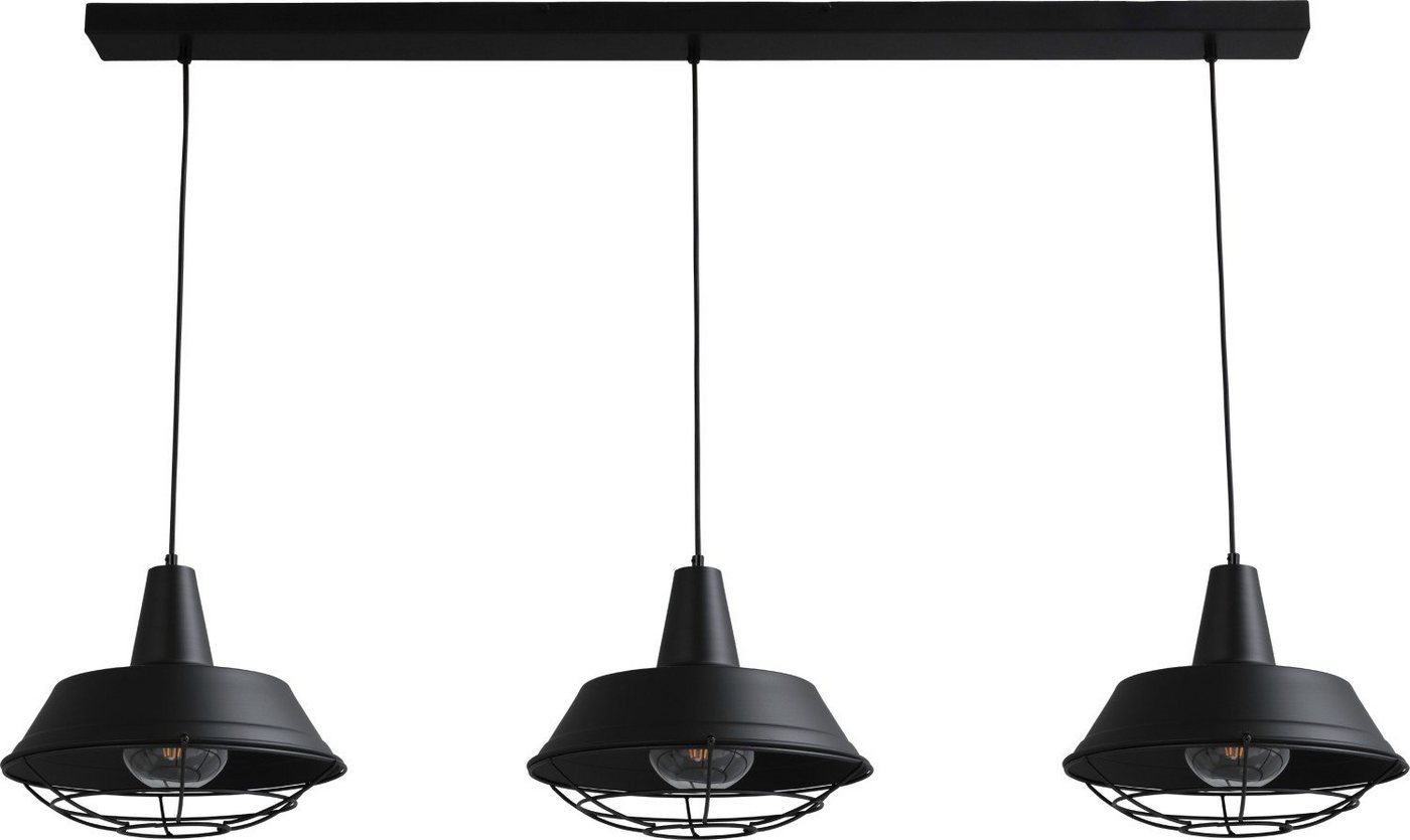 Licht-Erlebnisse Pendelleuchte PRATO, ohne Leuchtmittel, Hängeleuchte in Schwarz E27 Metall 3 flammig Industrial Hängelampe Licht-Erlebnisse Pendelleuchte PRATO, ohne Leuchtmittel, Hängeleuchte in Schwarz E27 Metall 3 flammig Industrial Hängelampe von Licht-Erlebnisse
