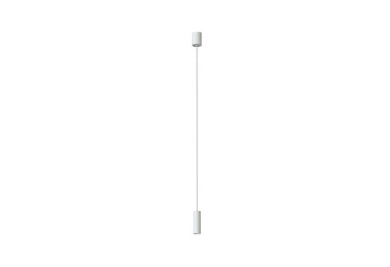Licht-Erlebnisse Pendelleuchte ROJA, ohne Leuchtmittel, Metall H: max. 130 cm D: 4 cm Weiß GU10 rund Modern von Licht-Erlebnisse