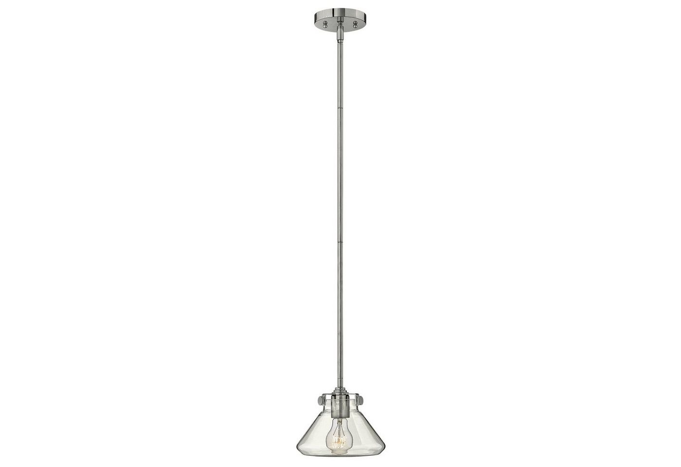 Licht-Erlebnisse Pendelleuchte SERENO, ohne Leuchtmittel, Hängelampe E27 Glas Metall Industrial Design Hängeleuchte von Licht-Erlebnisse