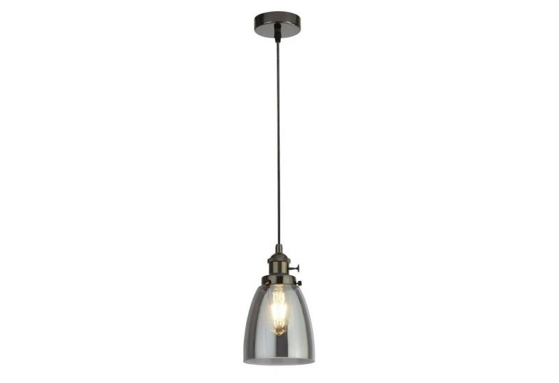 Licht-Erlebnisse Pendelleuchte SERGIO, ohne Leuchtmittel, Schwarz Rauchgrau E27 D: 14 cm Glas Metall Retro Wohnzimmer Licht-Erlebnisse Pendelleuchte SERGIO, ohne Leuchtmittel, Schwarz Rauchgrau E27 D: 14 cm Glas Metall Retro Wohnzimmer von Licht-Erlebnisse