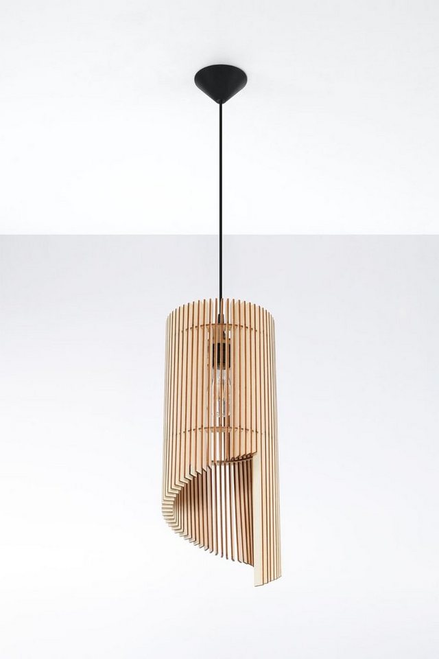 Licht-Erlebnisse Pendelleuchte TEDUSIA, ohne Leuchtmittel, Hängelampe Holz E27 Natur Schwarz Modern Hängeleuchte Wohnzimmer Licht-Erlebnisse Pendelleuchte TEDUSIA, ohne Leuchtmittel, Hängelampe Holz E27 Natur Schwarz Modern Hängeleuchte Wohnzimmer von Licht-Erlebnisse