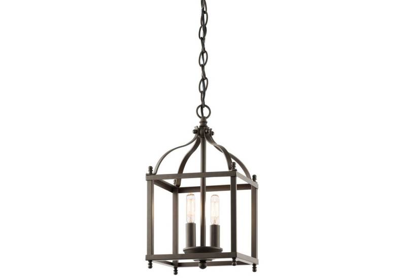 Licht-Erlebnisse Pendelleuchte THOREN, ohne Leuchtmittel, Hängeleuchte Bronze E14 Metall Rustikal Hängelampe von Licht-Erlebnisse