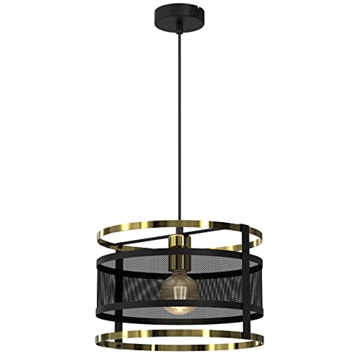 Licht-Erlebnisse Pendelleuchte aus Metall in schwarz-gold D:30cm E27 retro-modern für Esszimmer Küche Wohnzimmer Hängeleuchte Hängelampe Decke Innen Licht-Erlebnisse Pendelleuchte aus Metall in schwarz-gold D:30cm E27 retro-modern für Esszimmer Küche Wohnzimmer Hängeleuchte Hängelampe Decke Innen von Licht-Erlebnisse