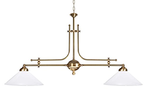 Licht-Erlebnisse Premium Hängeleuchte aus Messing Glas E27 bis 60W 230V Wohnzimmer Esszimmer Lampe Leuchte innen Pendelleuchte Pendellampe Hängelampe von Licht-Erlebnisse