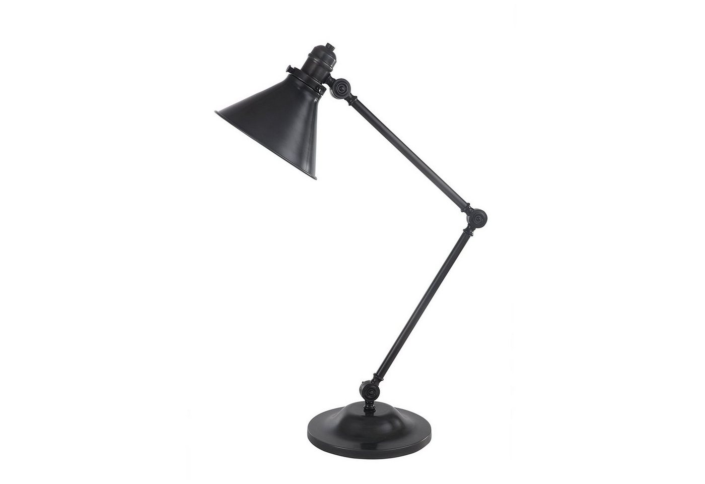 Licht-Erlebnisse Schreibtischlampe ISMENE, ohne Leuchtmittel, Schreibtischleuchte Bronze E27 66 cm Metall Industrie Design von Licht-Erlebnisse