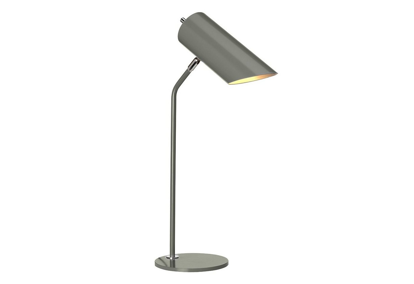 Licht-Erlebnisse Schreibtischlampe LEYRE, ohne Leuchtmittel, Schreibtischleuchte Grau E27 57,5 cm Metall Modern Beleuchtung von Licht-Erlebnisse
