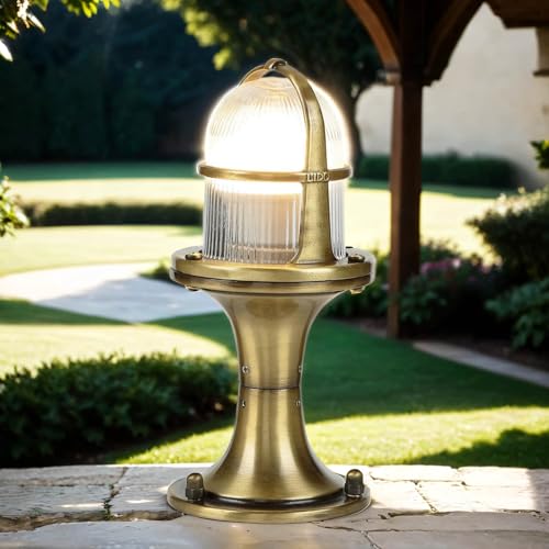 Licht-Erlebnisse Sockelleuchte Außen aus Echt-Messing wertig EU-Produkt IP54 E27 maritim für Wege Garten Terrasse Außenlampe Stehleuchte Weglampe Sockellampe Licht-Erlebnisse Sockelleuchte Außen aus Echt-Messing wertig EU-Produkt IP54 E27 maritim für Wege Garten Terrasse Außenlampe Stehleuchte Weglampe Sockellampe von Licht-Erlebnisse
