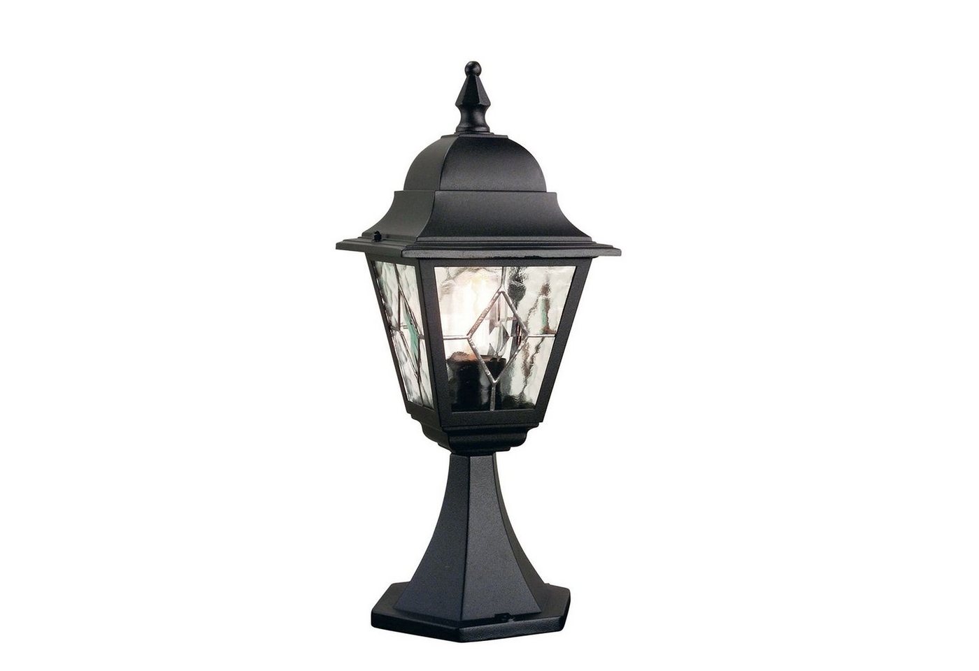 Licht-Erlebnisse Sockelleuchte LEADWORTH, ohne Leuchtmittel, Außenlampe IP43 Schwarz E27 44 cm Glas Metall Rustikal Stehleuchte Licht-Erlebnisse Sockelleuchte LEADWORTH, ohne Leuchtmittel, Außenlampe IP43 Schwarz E27 44 cm Glas Metall Rustikal Stehleuchte von Licht-Erlebnisse
