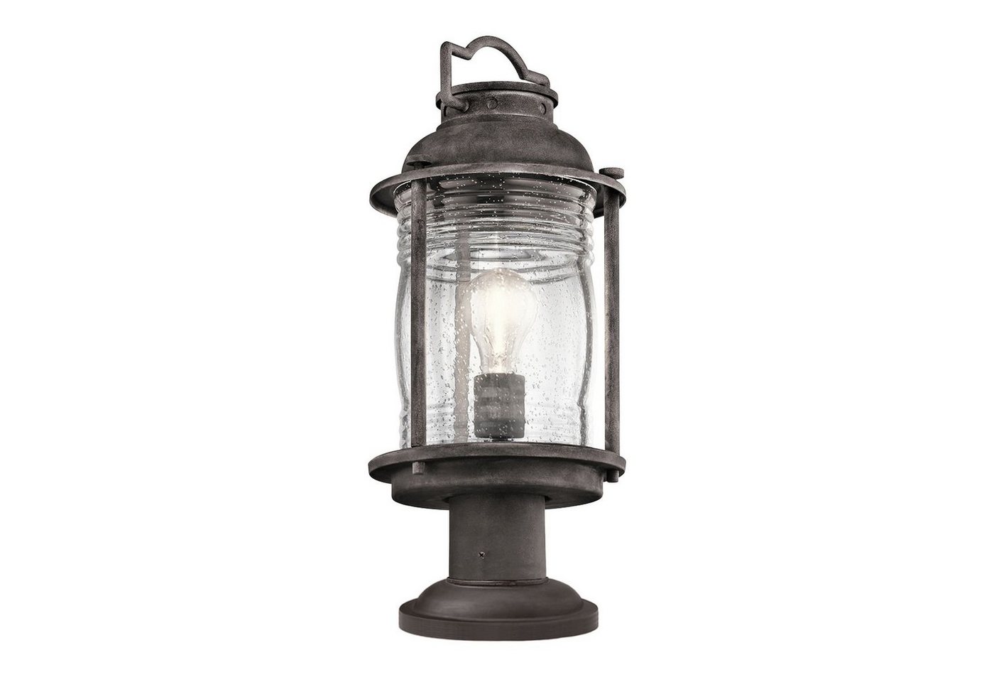 Licht-Erlebnisse Sockelleuchte LIETUS, ohne Leuchtmittel, Stehleuchte außen Terrasse Hof IP44 E27 47,1 cm Glas Metall Vintage Licht-Erlebnisse Sockelleuchte LIETUS, ohne Leuchtmittel, Stehleuchte außen Terrasse Hof IP44 E27 47,1 cm Glas Metall Vintage von Licht-Erlebnisse