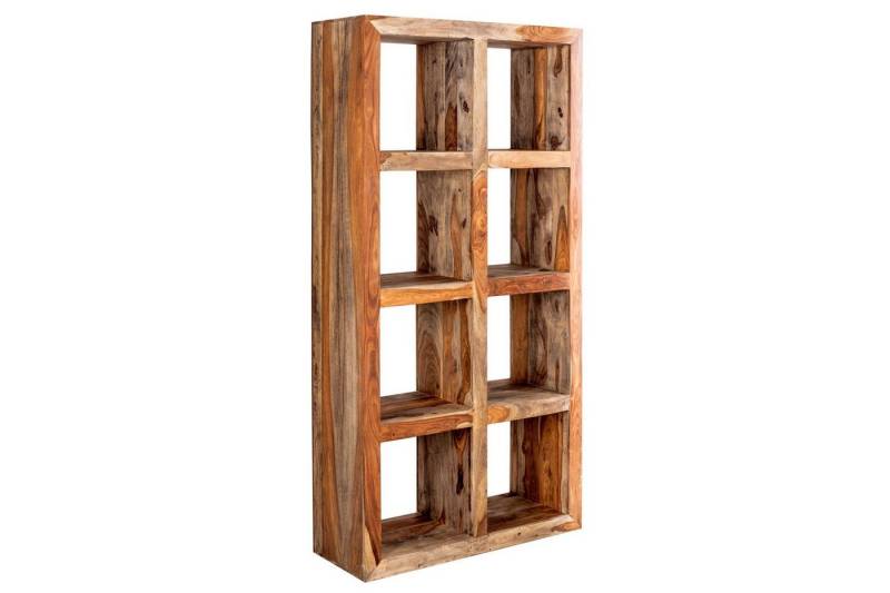 Licht-Erlebnisse Standregal MAKASSAR, Holz massiv 90 x 180 cm in Natur Grau Handarbeit von Licht-Erlebnisse