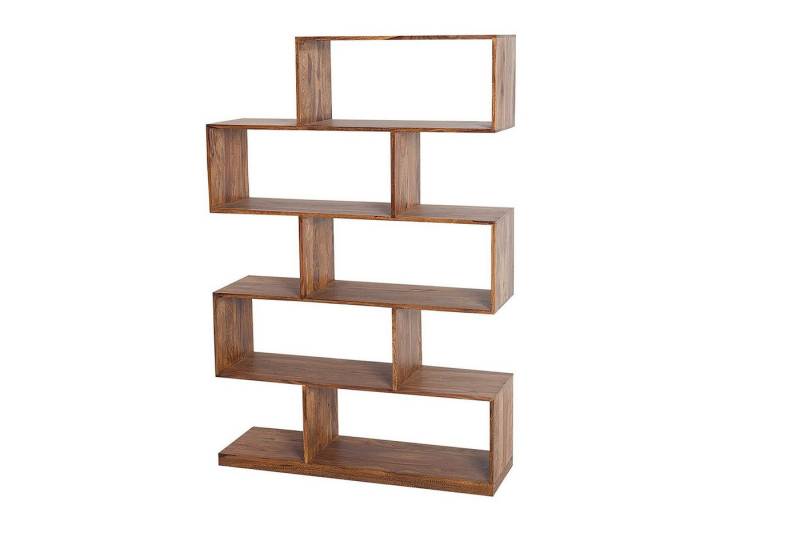 Licht-Erlebnisse Standregal MAKASSAR, Holz massiv 100 x 150 cm modernes Design von Licht-Erlebnisse