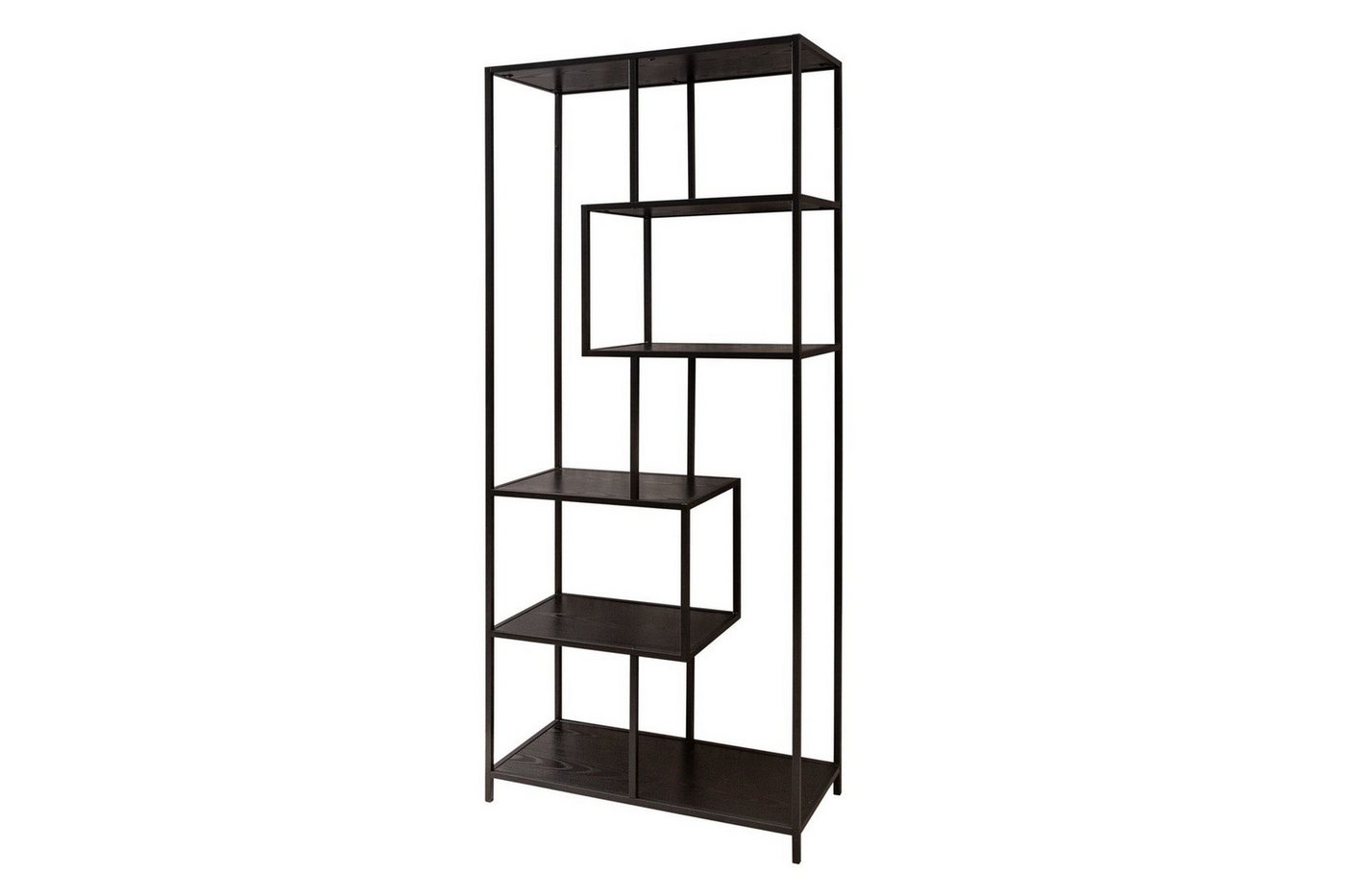 Licht-Erlebnisse Standregal VIVEN, Schwarz Modern 77 x 185 cm Holzwerkstoff Metall asymmetrisch Licht-Erlebnisse Standregal VIVEN, Schwarz Modern 77 x 185 cm Holzwerkstoff Metall asymmetrisch von Licht-Erlebnisse