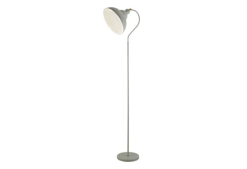 Licht-Erlebnisse Stehlampe ANDREA, ohne Leuchtmittel, Taupe E27 166 cm Metall Vintage Design Wohnzimmer von Licht-Erlebnisse