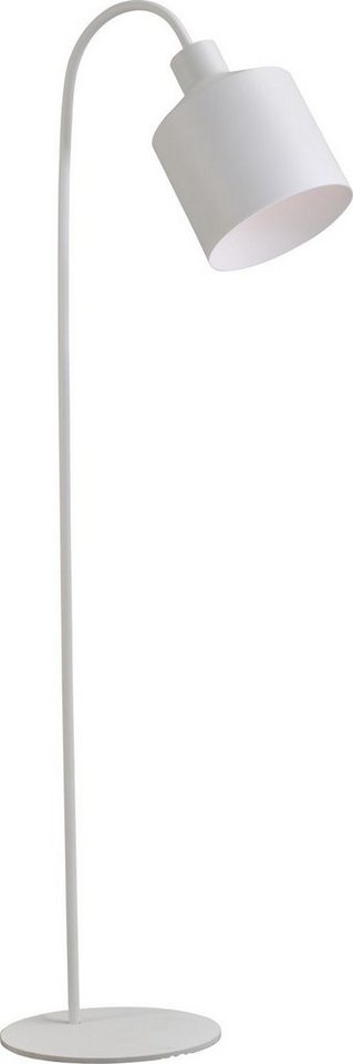 Licht-Erlebnisse Stehlampe BORIS, ohne Leuchtmittel, Stehleuchte 186 cm E27 Weiß Metall Industrie Design Standleuchte von Licht-Erlebnisse