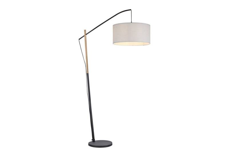Licht-Erlebnisse Stehlampe BRALIS, ohne Leuchtmittel, Metall E27 189 cm Schwarz Weiß Natur Modern Stehleuchte von Licht-Erlebnisse