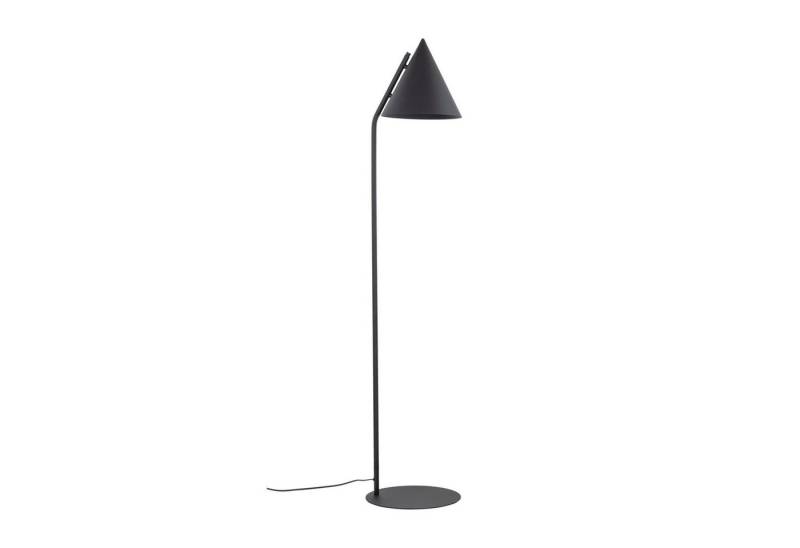 Licht-Erlebnisse Stehlampe CODY, ohne Leuchtmittel, Metall 145 cm Kegelschirm Fußschalter E27 Schwarz Retro von Licht-Erlebnisse