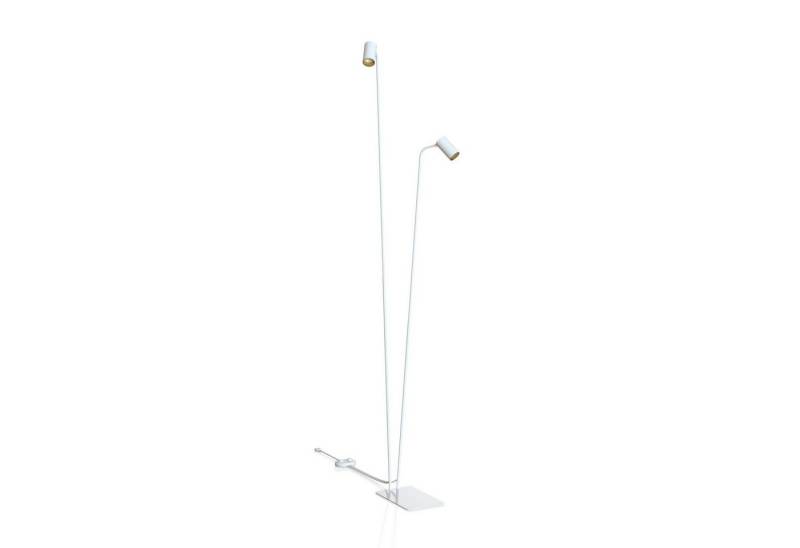 Licht-Erlebnisse Stehlampe COLENE, ohne Leuchtmittel, Metall GU10 verstellbar 216 cm hoch in Weiß Gold 2-flammig Modern Licht-Erlebnisse Stehlampe COLENE, ohne Leuchtmittel, Metall GU10 verstellbar 216 cm hoch in Weiß Gold 2-flammig Modern von Licht-Erlebnisse