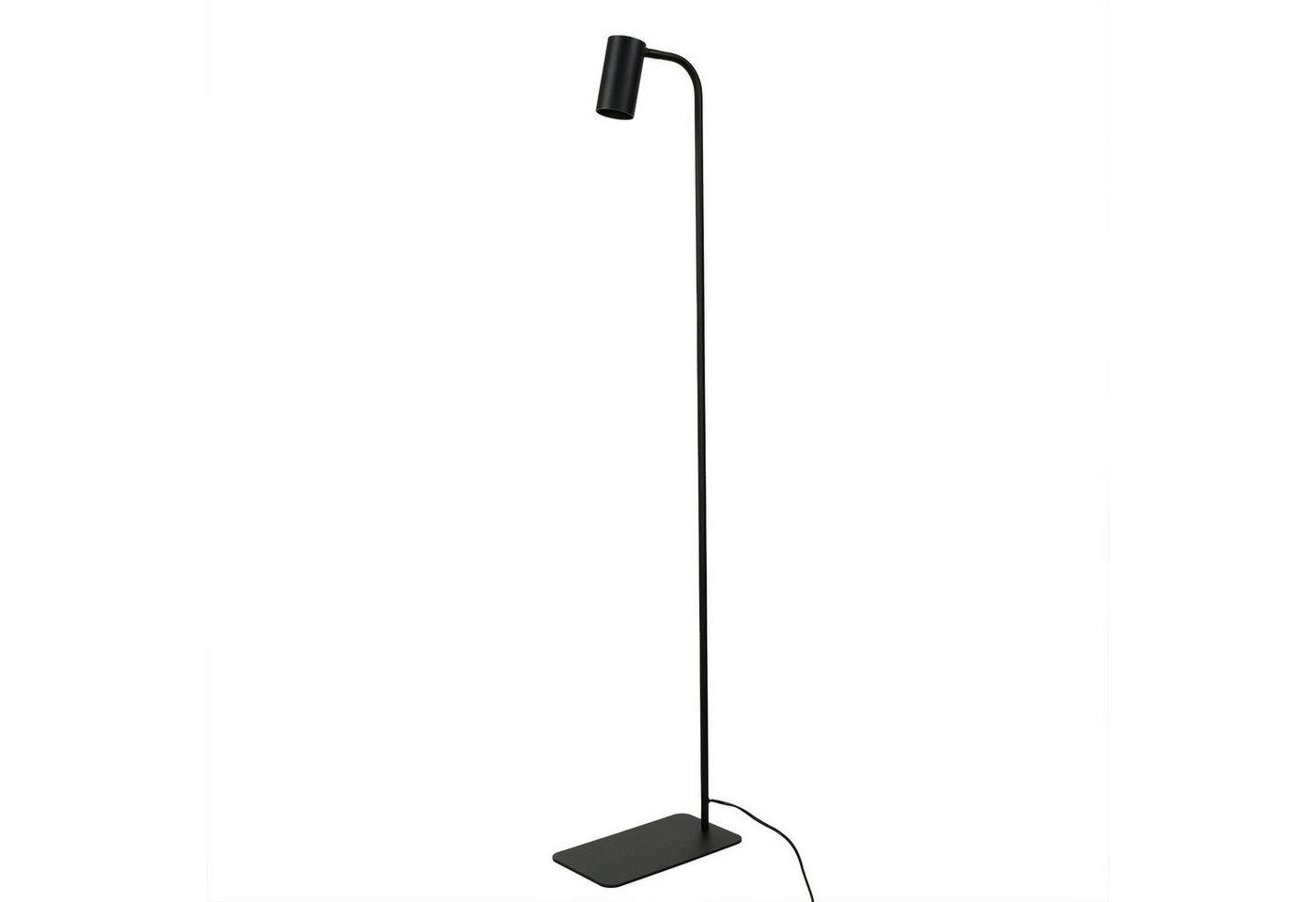 Licht-Erlebnisse Stehlampe COLENE, ohne Leuchtmittel, Stehleuchte Schwarz 124 cm klein flexibel Fußschalter Wohnzimmer von Licht-Erlebnisse