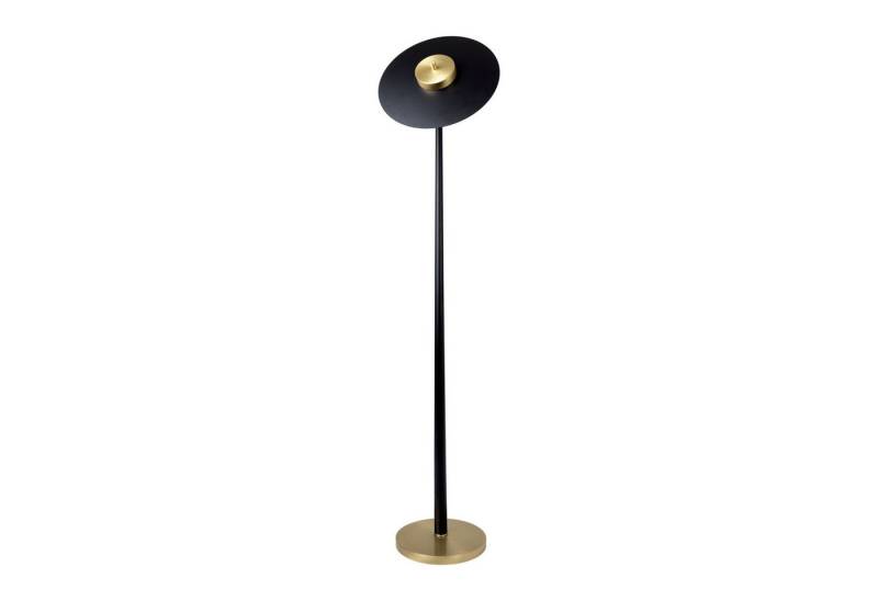 Licht-Erlebnisse Stehlampe DENISE, LED, Warmweiß, LED in Bronze hell Schwarz 145 cm Messing massiv 2700 K 1150 lm von Licht-Erlebnisse