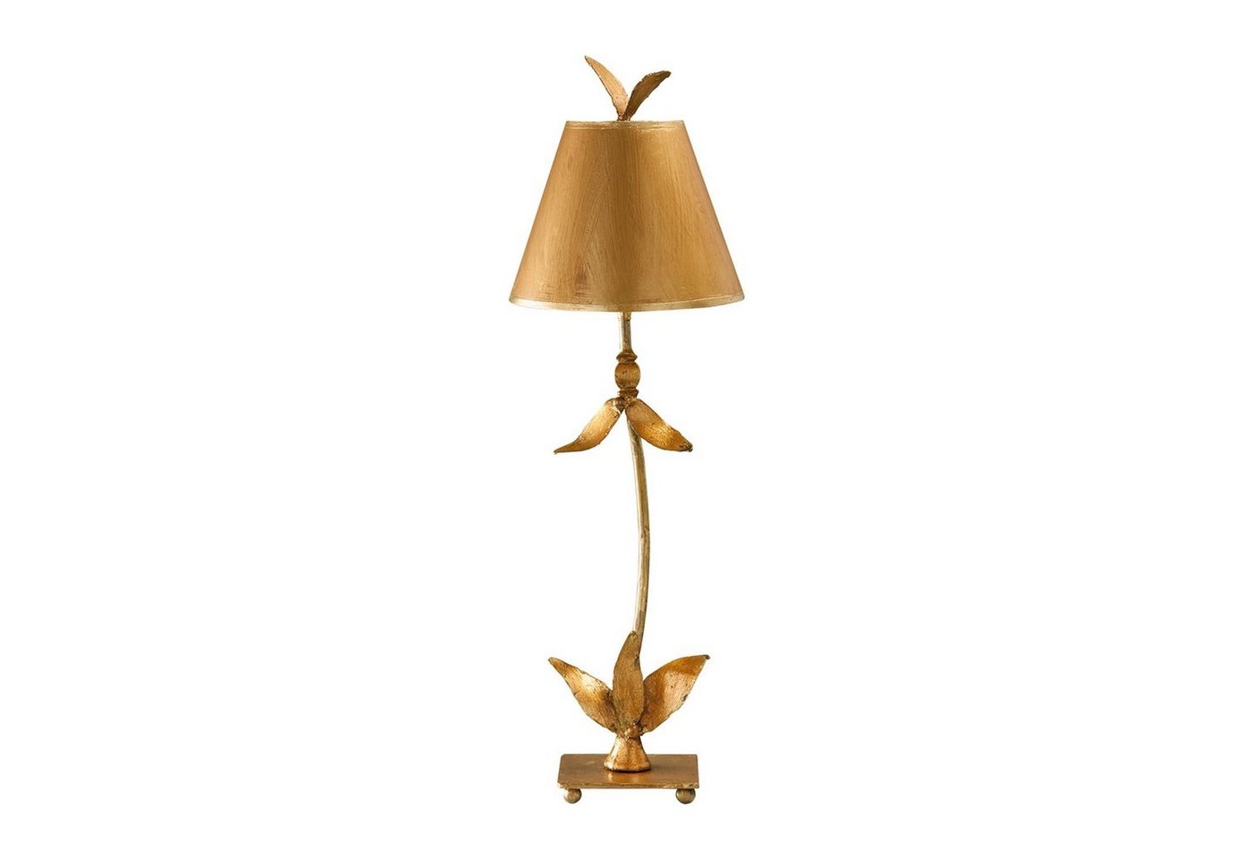 Licht-Erlebnisse Stehlampe ELIF, ohne Leuchtmittel, Stehleuchte 76 cm Gold Stoff Metall E27 Standleuchte von Licht-Erlebnisse