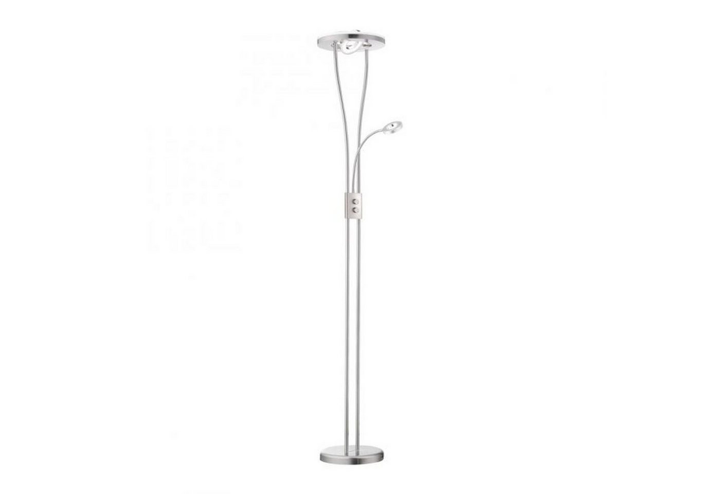 Licht-Erlebnisse Stehlampe ELVON, LED fest integriert, Warmweiß, LED mit Dimmer Metall 198 cm Stahl warmweiß 3000 K 400 lm Modern Licht-Erlebnisse Stehlampe ELVON, LED fest integriert, Warmweiß, LED mit Dimmer Metall 198 cm Stahl warmweiß 3000 K 400 lm Modern von Licht-Erlebnisse