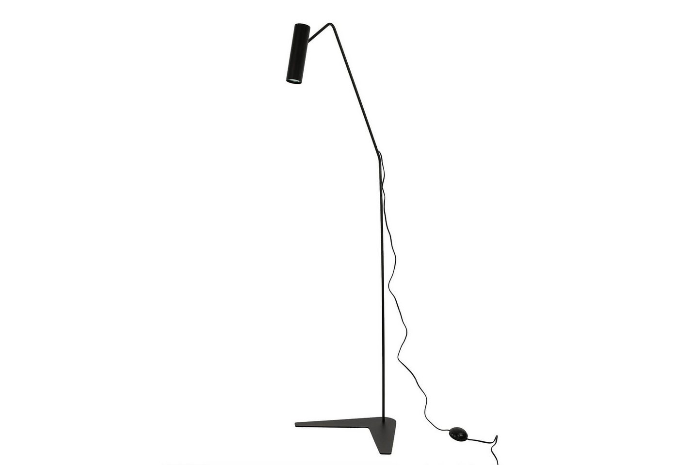 Licht-Erlebnisse Stehlampe EYE, ohne Leuchtmittel, Schwarze Stehleuchte Metall modern Spot Flurstrahler Wohnzimmer von Licht-Erlebnisse