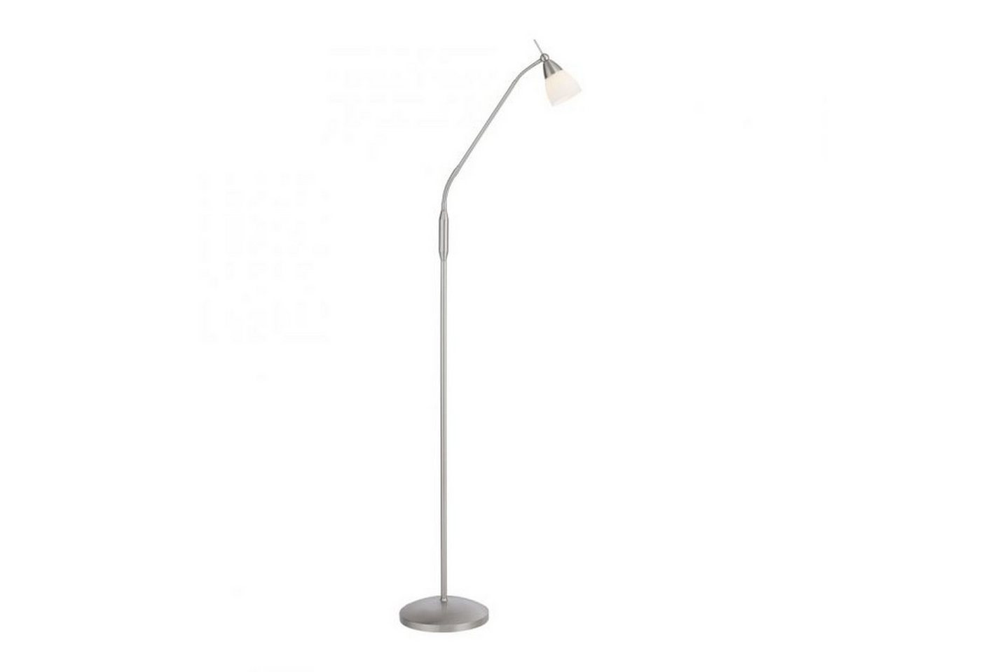 Licht-Erlebnisse Stehlampe IWWOS, Metall Glas G9 Touch 163 cm in Silber Weiß 265 lm Klassisch von Licht-Erlebnisse