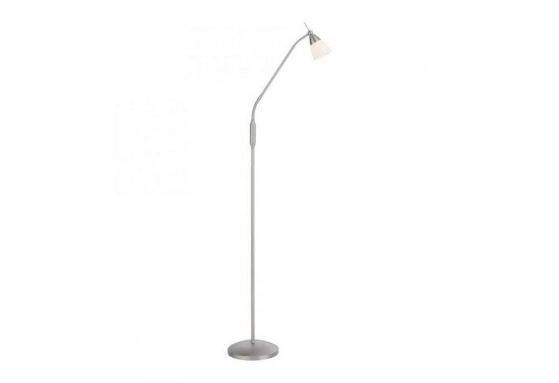 Licht-Erlebnisse Stehlampe IWWOS, Metall Glas G9 Touch 163 cm in Silber Weiß 265 lm Klassisch von Licht-Erlebnisse