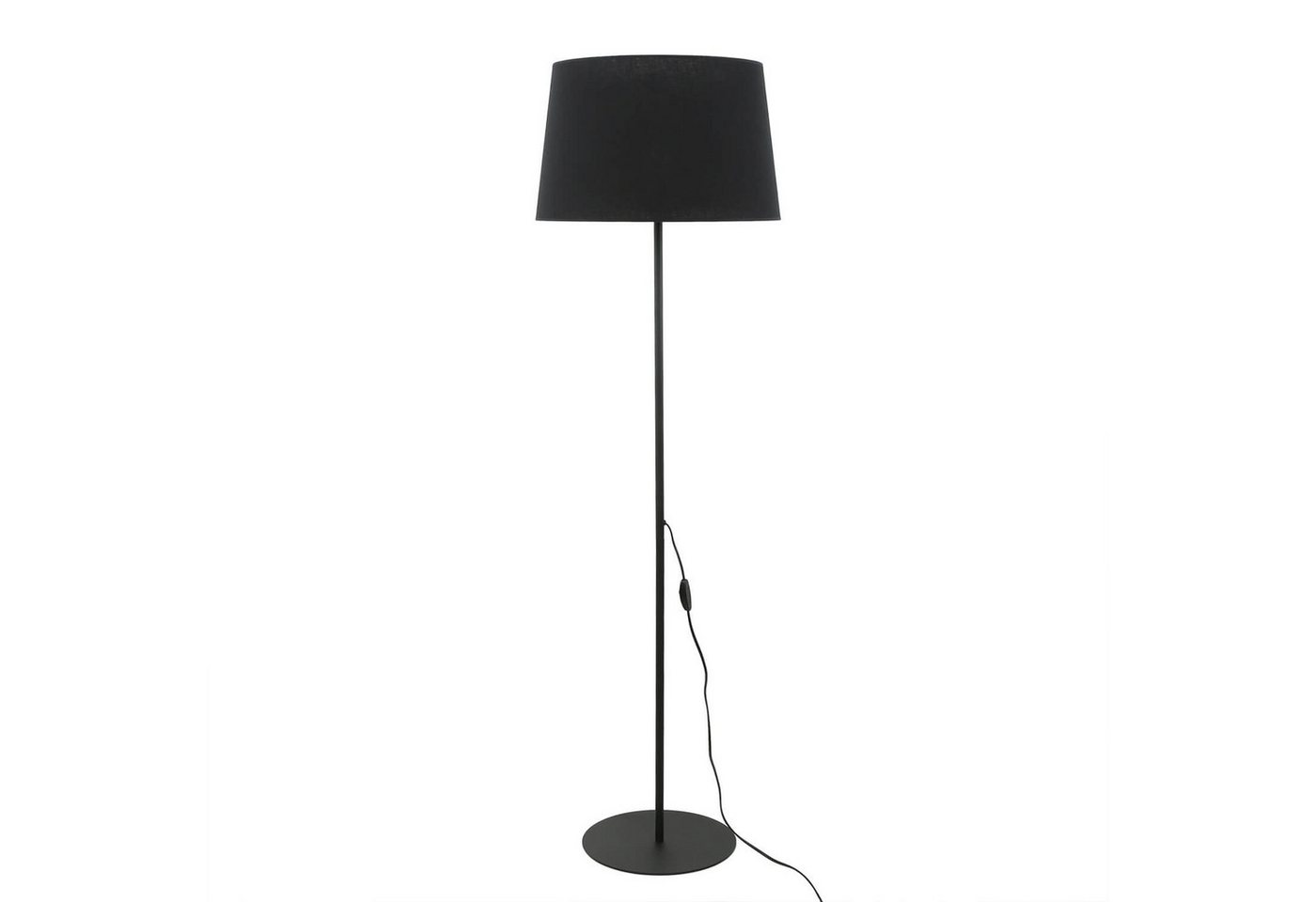 Licht-Erlebnisse Stehlampe MAJA, ohne Leuchtmittel, Stehleuchte Schwarz Metall Stoffschirm Bauhaus Wohnzimmer Couch Lampe Licht-Erlebnisse Stehlampe MAJA, ohne Leuchtmittel, Stehleuchte Schwarz Metall Stoffschirm Bauhaus Wohnzimmer Couch Lampe von Licht-Erlebnisse