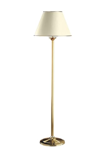 Licht-Erlebnisse Stehlampe Messing Kunststoff in Satinmessing Ecru Gold Wohnzimmer H:155 cm E27 blendarm Klassische Stehleuchte Schlafzimmer SNIOLA Licht-Erlebnisse Stehlampe Messing Kunststoff in Satinmessing Ecru Gold Wohnzimmer H:155 cm E27 blendarm Klassische Stehleuchte Schlafzimmer SNIOLA von Licht-Erlebnisse