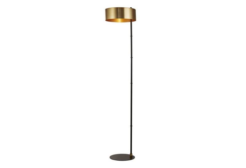 Licht-Erlebnisse Stehlampe PETERSON, ohne Leuchtmittel, in Schwarz Gold E27 149 cm Metall Modern Wohnzimmer von Licht-Erlebnisse