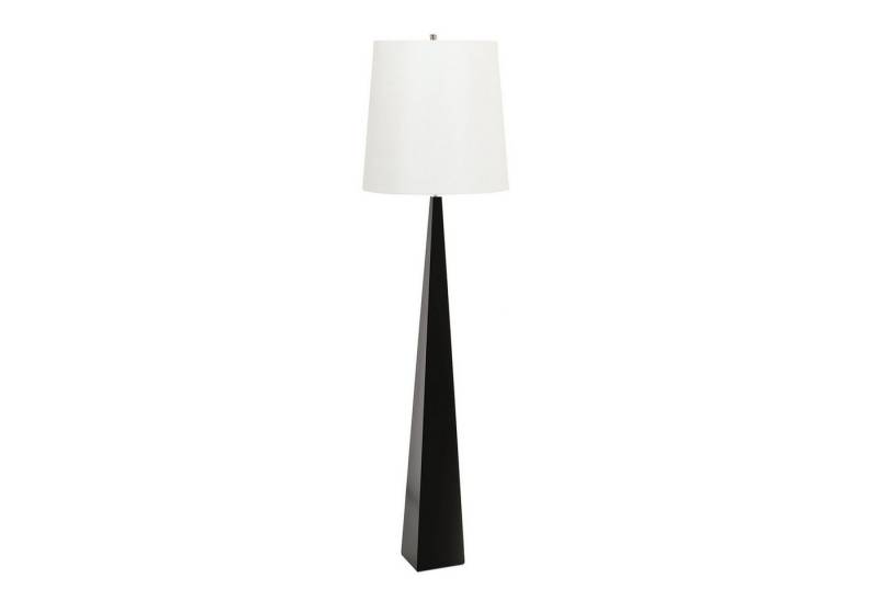 Licht-Erlebnisse Stehlampe PILAR, ohne Leuchtmittel, Stoff Metall E27 181 cm hoch Schwarz Weiß Modern Stehleuchte von Licht-Erlebnisse