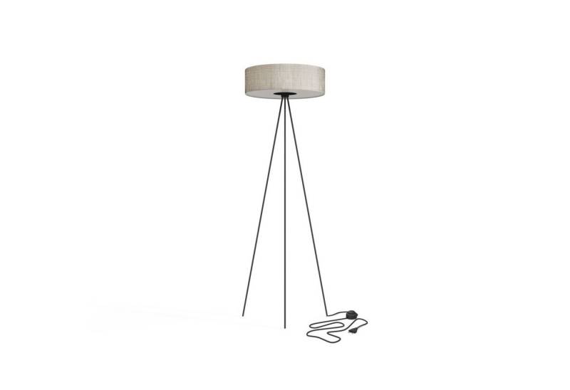 Licht-Erlebnisse Stehlampe SANOK, ohne Leuchtmittel, Tripod Metall E27 154 cm Grau Schwarz 3-flammig Modern Stehlampe von Licht-Erlebnisse