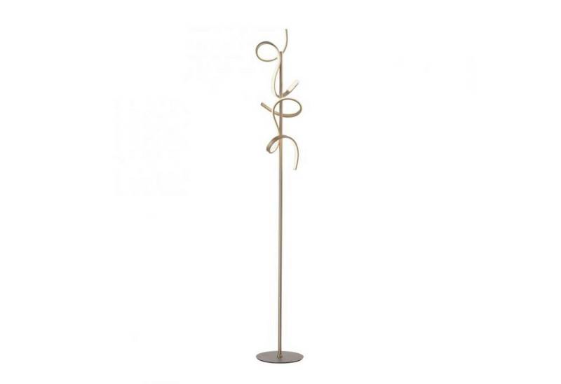 Licht-Erlebnisse Stehlampe TIRWIN, LED fest integriert, Warmweiß, LED dimmbar Metall 156 cm in Messing Matt 3000 K warmweißes Licht Licht-Erlebnisse Stehlampe TIRWIN, LED fest integriert, Warmweiß, LED dimmbar Metall 156 cm in Messing Matt 3000 K warmweißes Licht von Licht-Erlebnisse