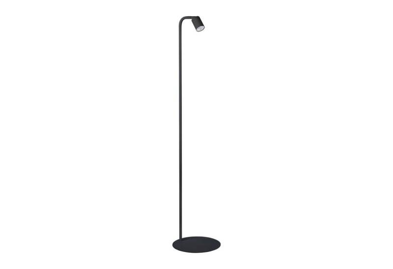 Licht-Erlebnisse Stehlampe WILLEM, ohne Leuchtmittel, Stehlampe Schwarz GU10 Metall 140 cm verstellbarer Schirm Wohnzimmer von Licht-Erlebnisse