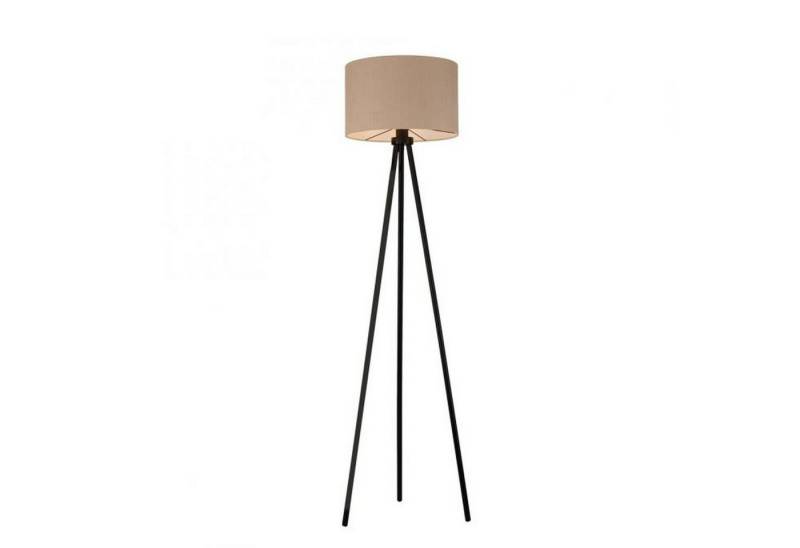 Licht-Erlebnisse Stehlampe ZENTIS, ohne Leuchtmittel, Tripod Stoff Metall E27 160 cm Beige rund Modern Stehlampe von Licht-Erlebnisse
