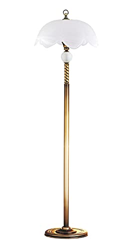 Licht-Erlebnisse Stehleuchte in Messing Weiß klein 152cm Jugendstil wohnlich TOBSYN Wohnzimmerleuchte Stehlampe Licht-Erlebnisse Stehleuchte in Messing Weiß klein 152cm Jugendstil wohnlich TOBSYN Wohnzimmerleuchte Stehlampe von Licht-Erlebnisse