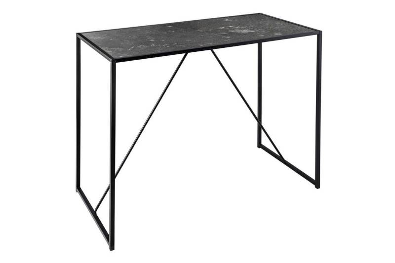 Licht-Erlebnisse Stehtisch THORIN, aus Metall MDF in Schwarz 120 x 60 x 105 cm (LxBxH) von Licht-Erlebnisse