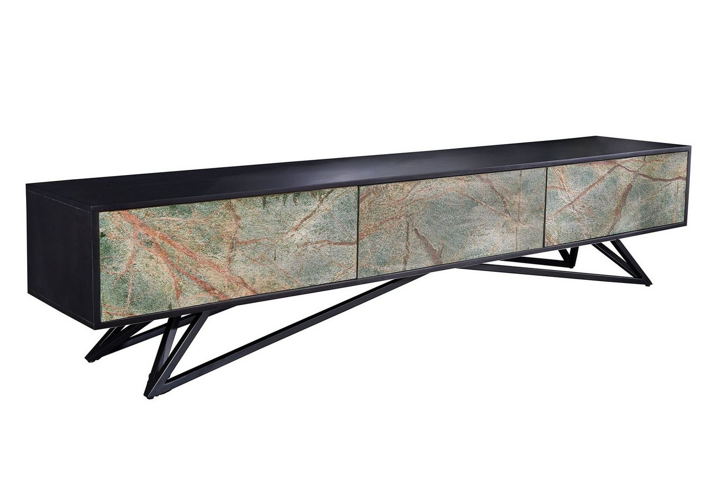 Licht-Erlebnisse TV-Board CORVO, 200 cm lang XXL echtes Steinfurnier Akazienholz Eisen Unikat Licht-Erlebnisse TV-Board CORVO, 200 cm lang XXL echtes Steinfurnier Akazienholz Eisen Unikat von Licht-Erlebnisse