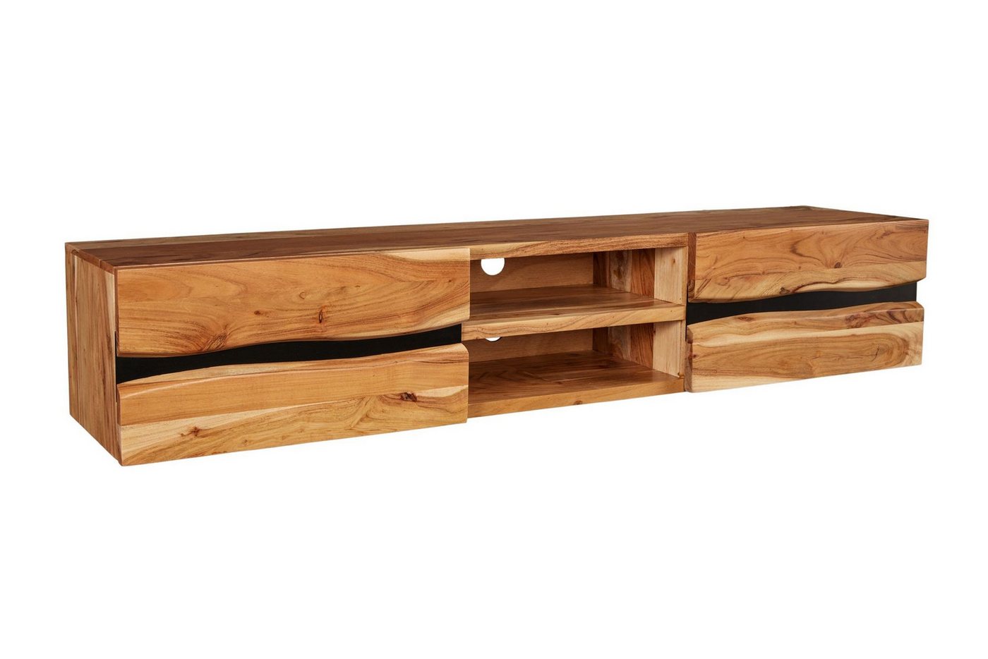 Licht-Erlebnisse TV-Board KARIMIA, Hängeboard Akazienholz Metall 160 cm breit mit Baumkante Licht-Erlebnisse TV-Board KARIMIA, Hängeboard Akazienholz Metall 160 cm breit mit Baumkante von Licht-Erlebnisse